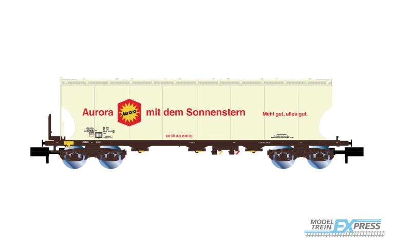 Arnold 6626 DB, 4-axle cereal hopper wagon with rounded lateral sides "Aurora", ep. V