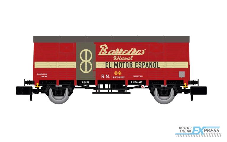 Arnold 6661 RENFE 2-axle covered wagon type J30 .000 Barreiros ep III
