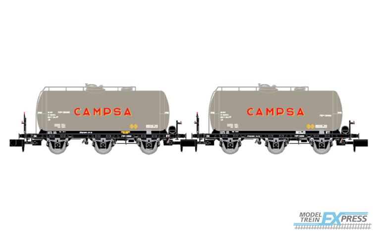Arnold 6674 RENFE, 2-unit set 3-axle tank wagons "CAMPSA", 2nd livery, ep. III