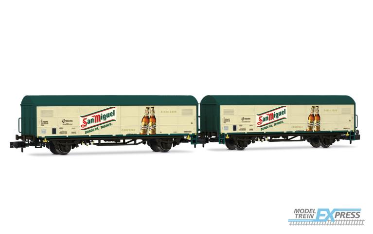 Arnold 6704 RENFE, 2-unit set JPD Wagons, "San Miguel", ép. V