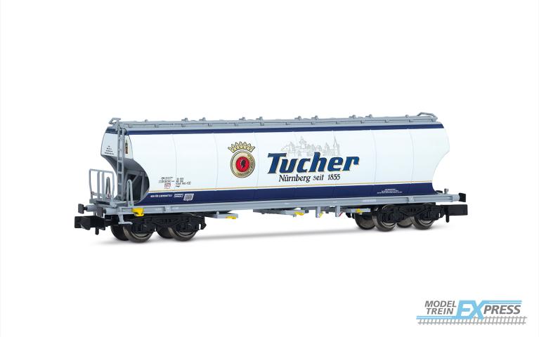 Arnold 6708 4-axle cereal hopper wagon, light blue livery "Tucher", ep. V-VI