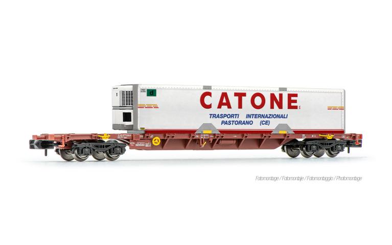 Arnold 6731 FS, container wagon Sgnss, brown, loaded with "CATONE" reefer container, ep. V-VI