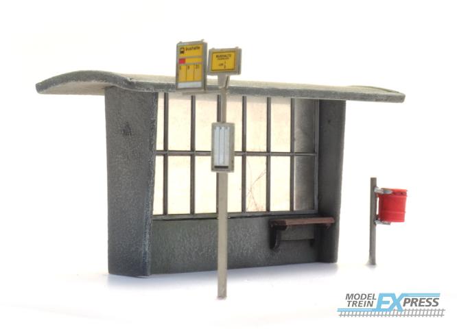 Artitec 10.378 Abri beton voor bus en trein bouwpakket (3x)
