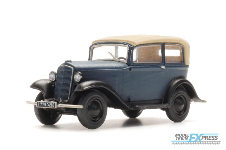 Artitec 316.137 Opel P4, kap omhoog, blauw