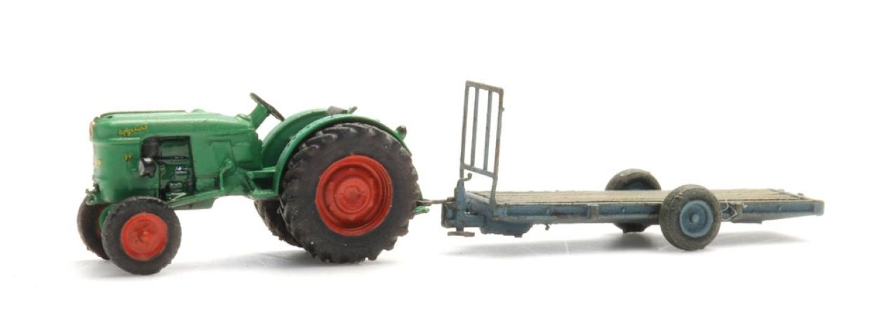 Artitec 316.155 Deutz D30 boomgaardtrekker met aanhanger