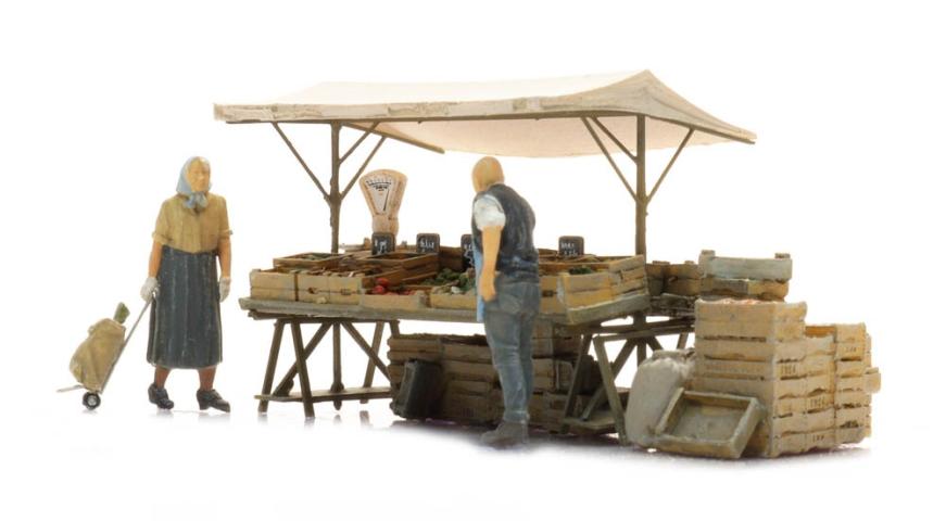 Artitec 387.717 Marktkraam groenten met figuren