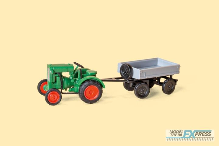 Auhagen 44659 Deutz F1M414 + aanhanger