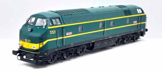 B-Models 23.142 Diesel 55 - 18, NMBS 5521, AC. 3-Rail Digital Sound