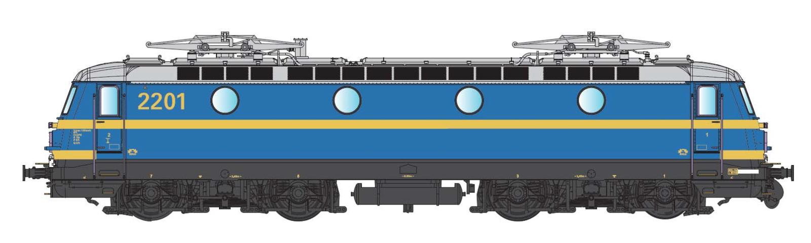 B-Models 3308.07 E-loc 2201  PFT, DC. 2-Rail Digital Sound