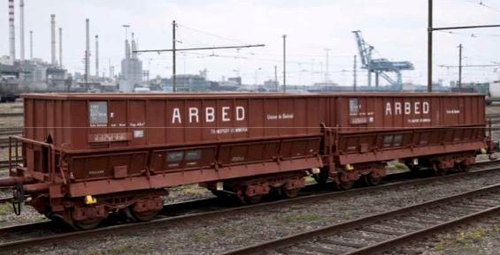 B-Models 45.253 Ertswagens, CFL Arbed brown , set B  + bela