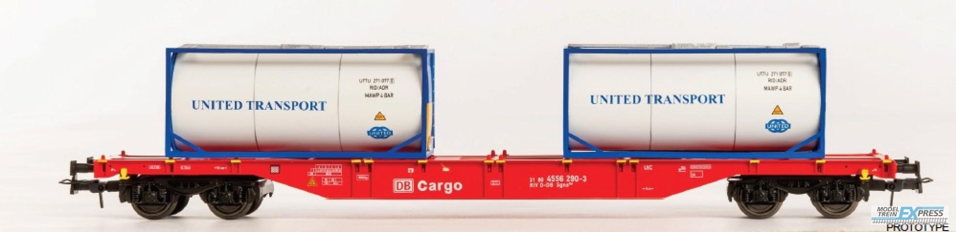 B-Models 54.121 Sgns + tankcontainer, DB cargo  / United Transport