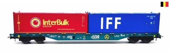 B-Models 54.172 Sgns containerwagon, SNCB  B-cargo, 30ft Bulk InterBulk + IFF