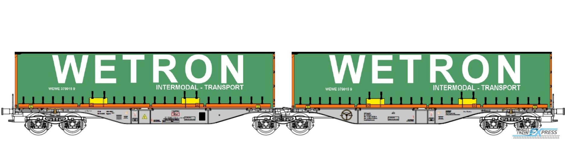 B-Models 55.105 Sggmrss 90 , 2 X 45ft container Ge-eX, CH-HUPAC