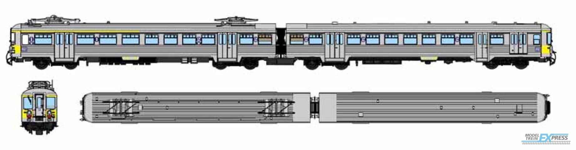 B-Models 7103.02L AM 56 : nr 129, DC. 2-Rail Digital, met interieur- en cabineverlichting + Powerpack