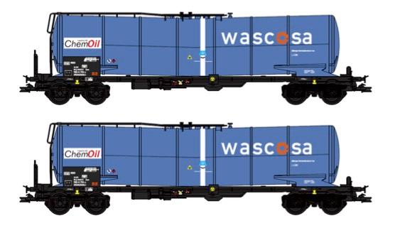 B-Models 81097 Knik-ketelwagons, set van 2 wagons, Wascosa - Chemoil