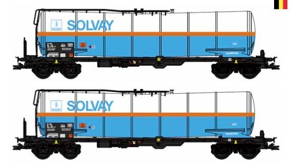 B-Models 81098 Knik-ketelwagons, set van 2 wagons, Solvay