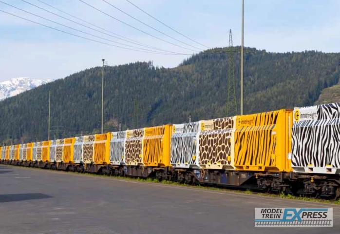 B-Models 90.123 INNO Safari Train, Woodtrain, Limited Production, 4 wagons met 12 containers