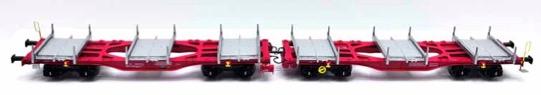 B-Models 90.421 VIP INNO Metal, InnoWaggon Red with Steel Pallets