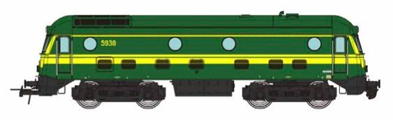 B-Models 9316.03 Diesel 59, 5938, DC. 2-Rail Digital Sound