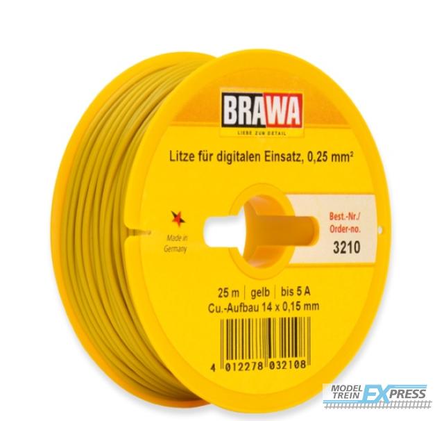 Brawa 3210 Litze für digitalen Einsatz, 0,25 mm², gelb