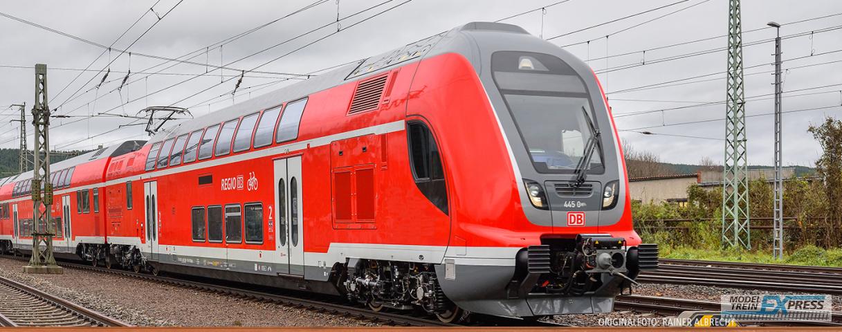 Brawa 44502 H0 TWINDEXX Vario® Doppelstock-Triebzug DB AG, 3er-Set (Frankfurt/M. Hbf), DC Digital EXTRA