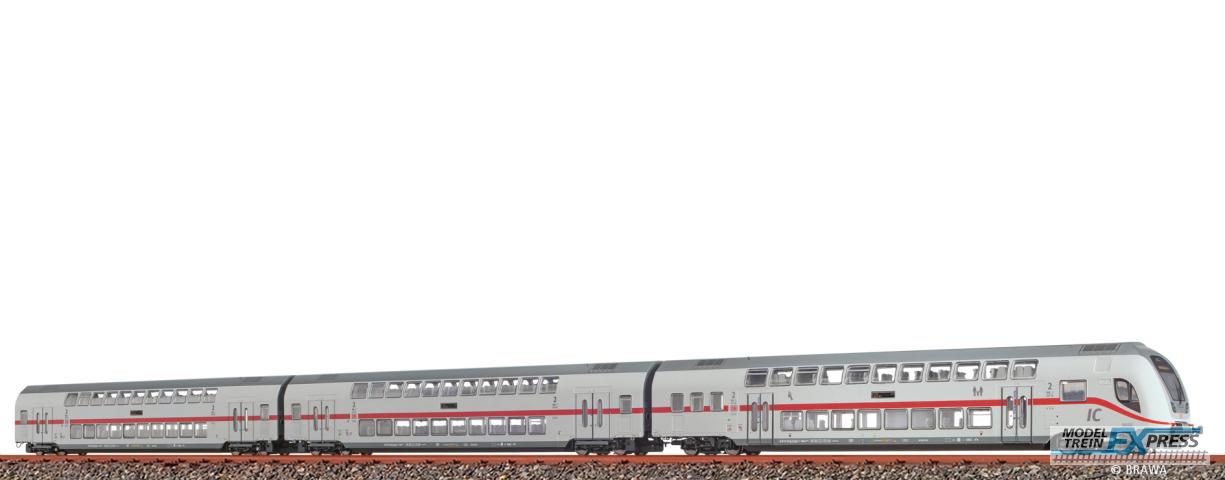 Brawa 44521 H0 TWINDEXX Vario® IC2-Doppelstock-Wagenset DB AG, 3er-Set (Leipzig Hbf), DC Analog BASIC+