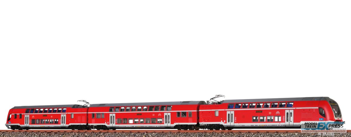 Brawa 44534 H0 TWINDEXX Vario® Doppelstock-Triebzug DB AG, 3er-Set (München Hbf), DC Analog BASIC+