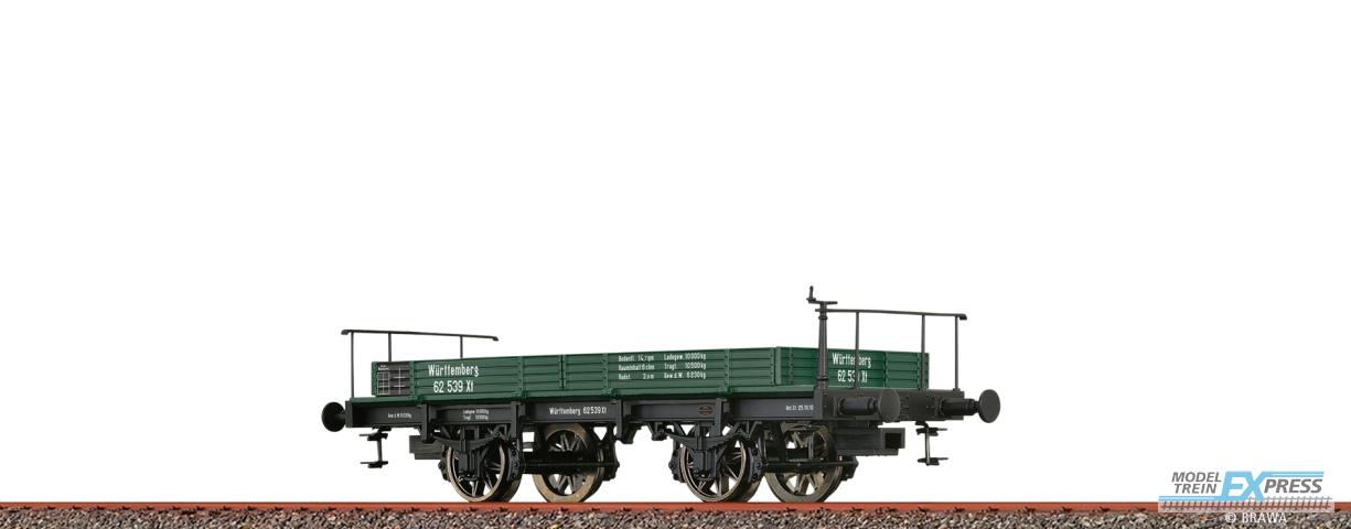 Brawa 47735 H0 Niederbordwagen Xt K.W.St.E.