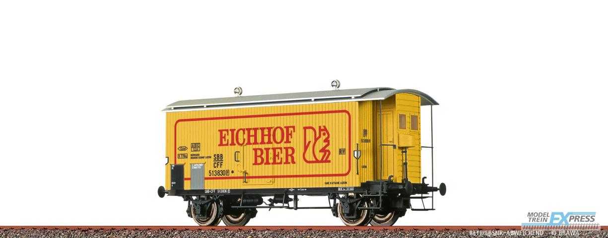 Brawa 47887 H0 Gedeckter Güterwagen K2 "Eichhof Bier" SBB Ep. III