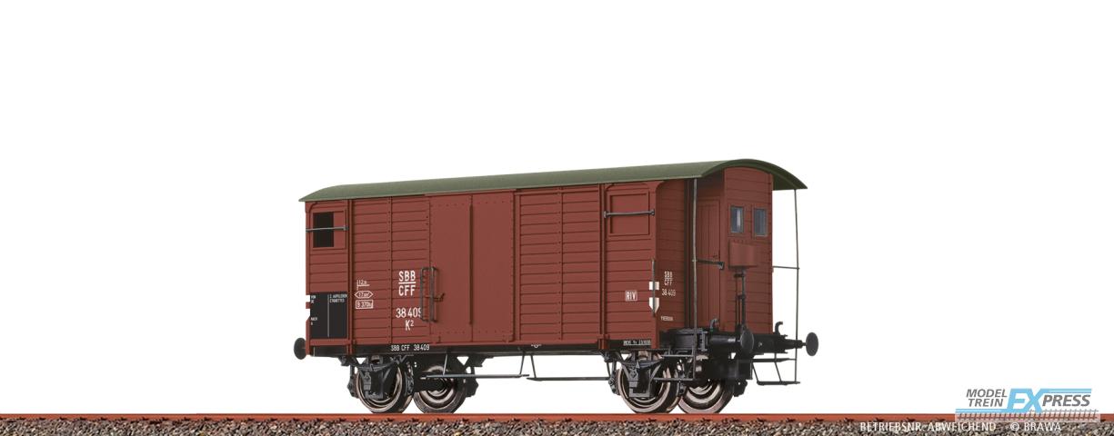 Brawa 47892 H0 Gedeckter Güterwagen K2 SBB Ep. III