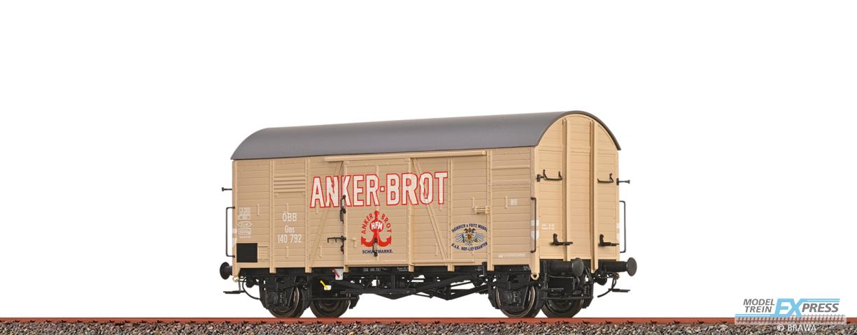 Brawa 47988 H0 Gedeckter Güterwagen Gms "Anker Brot" ÖBB Ep. III