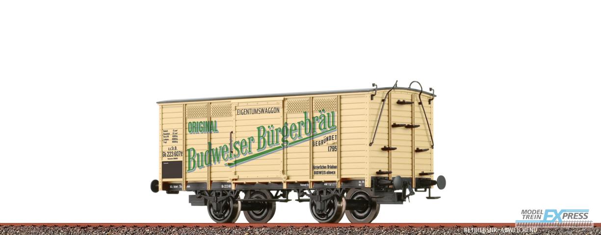 Brawa 48041 H0 Gedeckter Güterwagen Gb "Budweiser Bürgerbräu" k.k.St.B. Ep. I