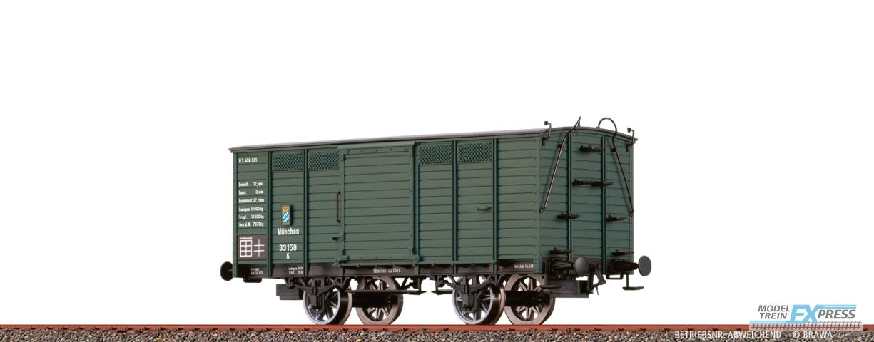 Brawa 48045 H0 Gedeckter Güterwagen G K.Bay.Sts.B. Ep. I