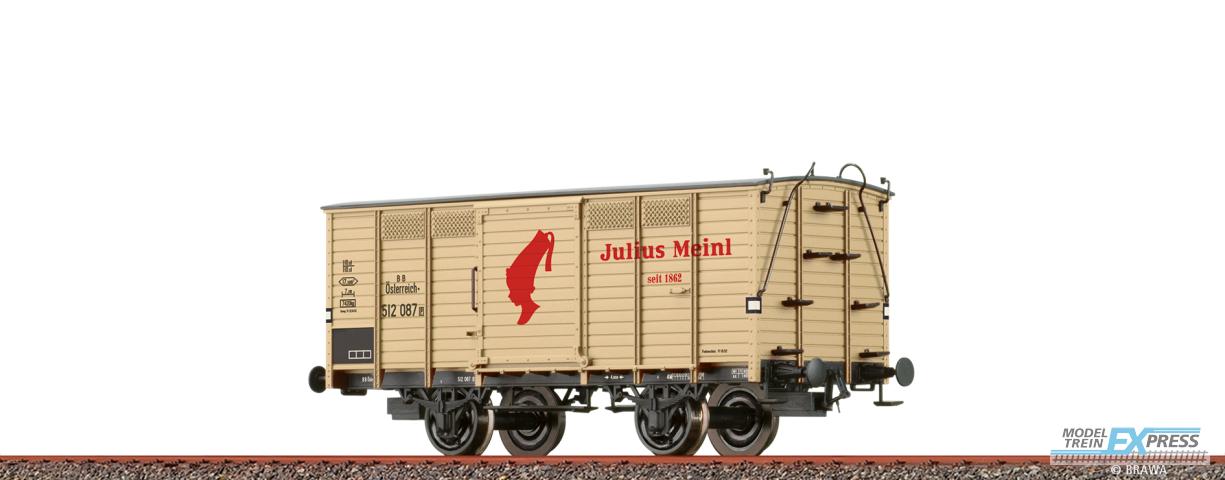 Brawa 48049 H0 Gedeckter Güterwagen G "Julius Meinl" BBÖ Ep. III
