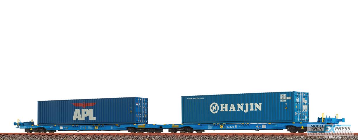 Brawa 48110 H0 Containerwagen Sffggmrrss36 "APL / HANJIN" AAE Ep. VI