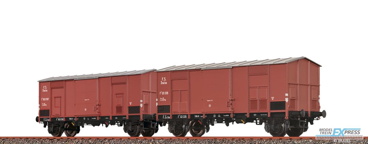 Brawa 48572 H0 Spitzdachwagen FC FS, 2er-Einheit Ep. II