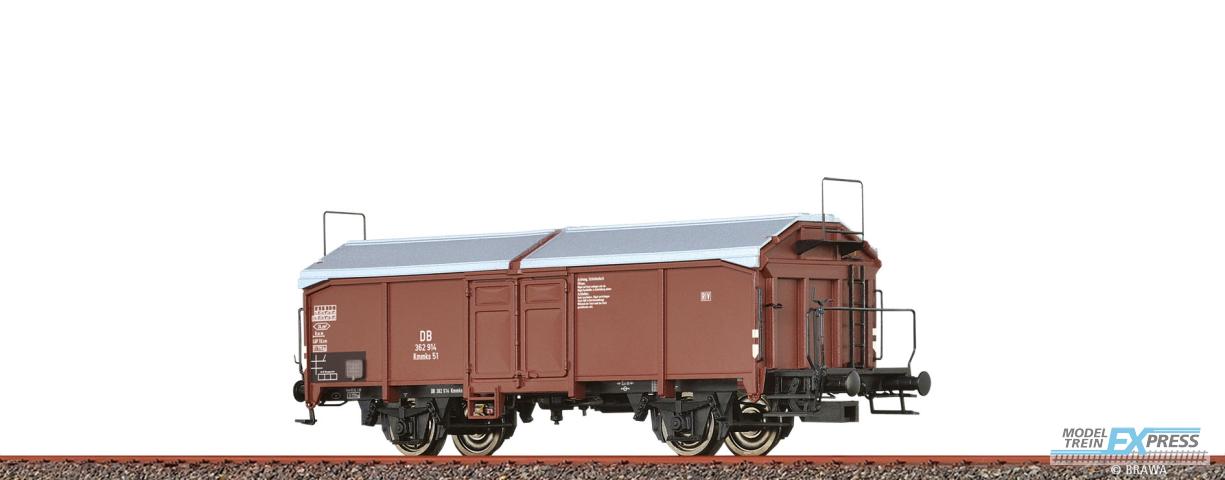 Brawa 48634 H0 Gedeckter Güterwagen Kmmks51 DB Ep. III