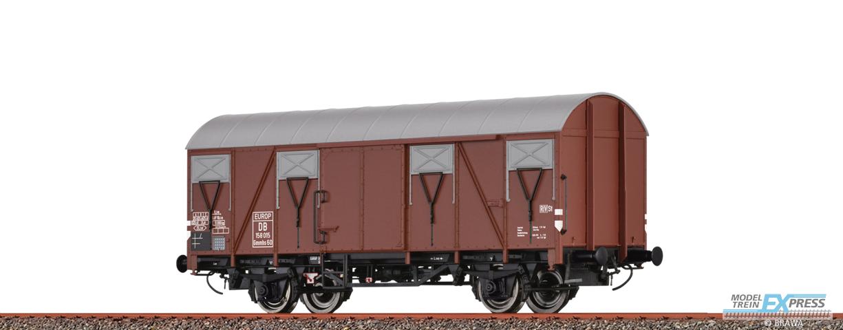 Brawa 50141 H0 Gedeckter Güterwagen Gmmhs60 "EUROP" DB Ep. III