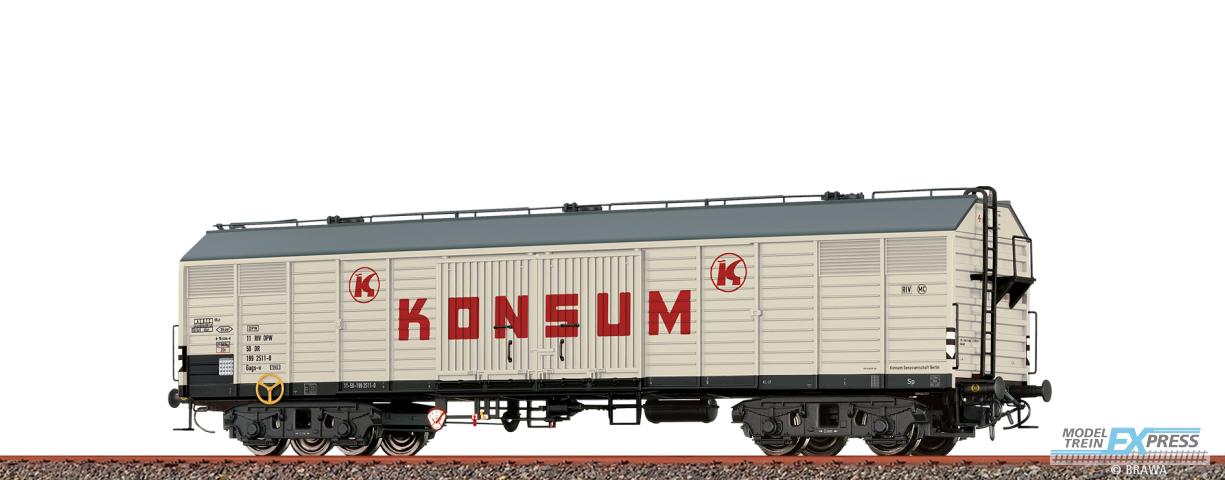 Brawa 50412 H0 Gedeckter Güterwagen Gags-v "Konsum" DR