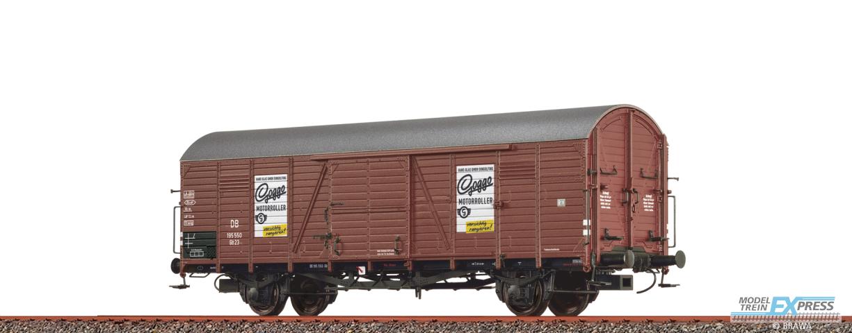 Brawa 50462 H0 Gedeckter Güterwagen Glt23 "Goggo Motorroller" DB Ep. III