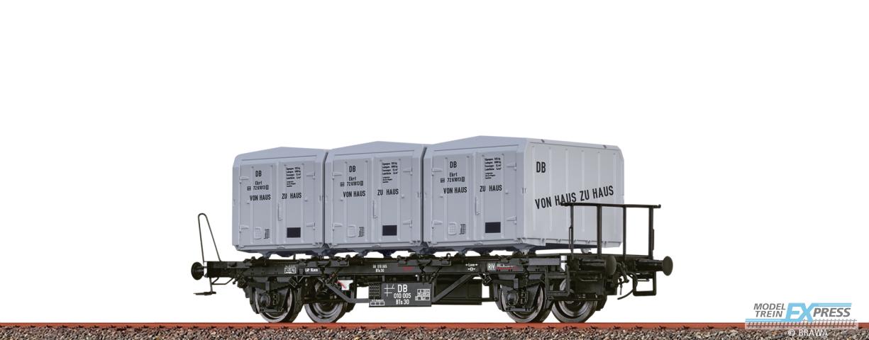 Brawa 50595 H0 Behältertragwagen BTs 30 DB, mit Ekrt212 "Von Haus zu Haus"
