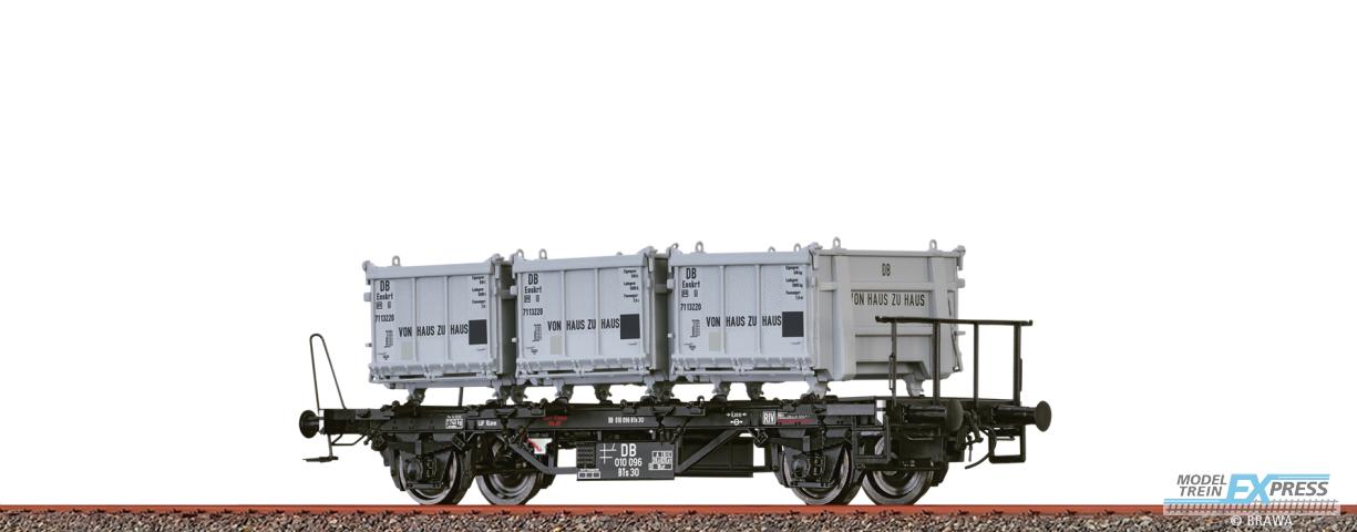 Brawa 50602 H0 Behältertragwagen BTs 30 DB, mit Eoskrt022 "Von Haus zu Haus"