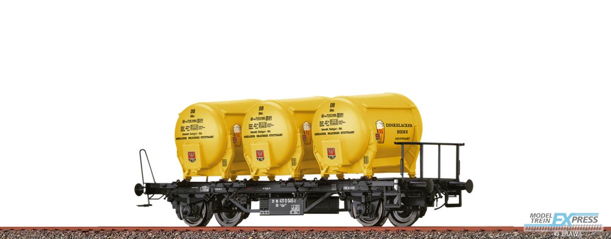 Brawa 50608 H0 Behältertragwagen Lbs577 DB, mit Ddikr621 "Dinkelacker"