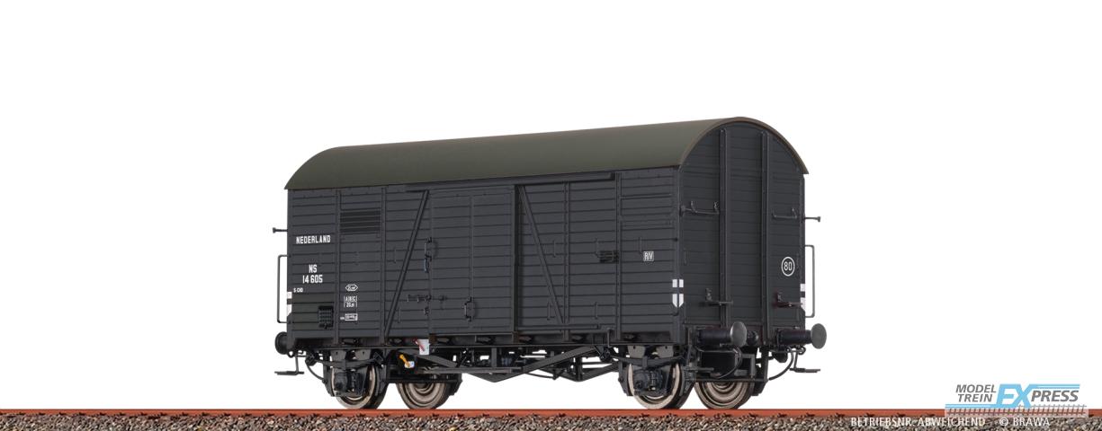 Brawa 50740 H0 Gedeckter Güterwagen Gms30 NS Ep. III