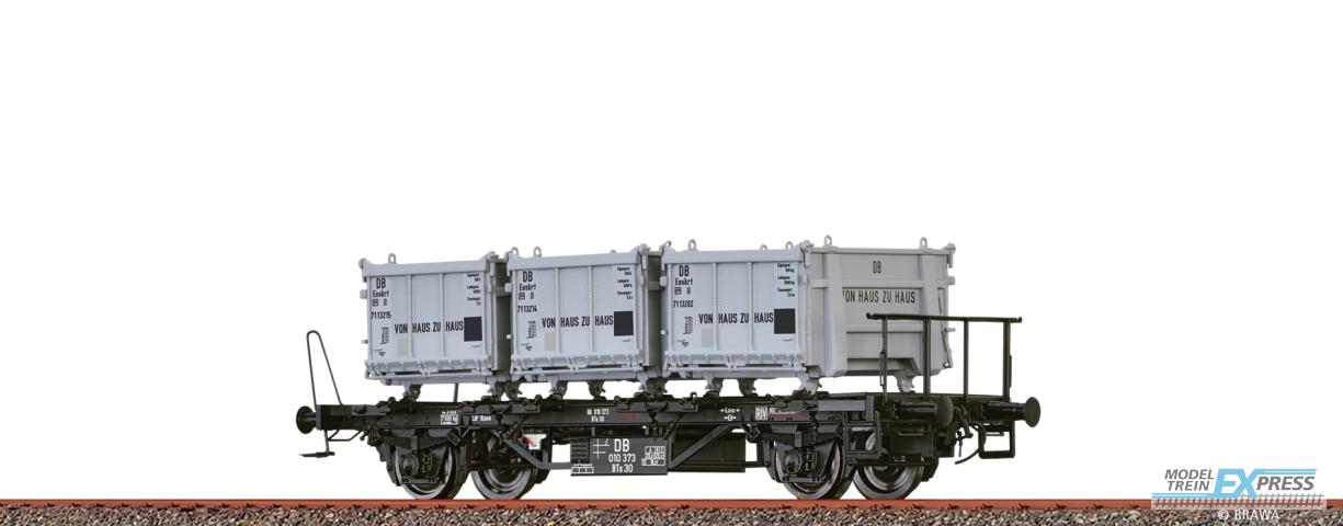 Brawa 50910 H0 Behältertragwagen BTs 30 DB, mit Eoskrt022 "Von Haus zu Haus"