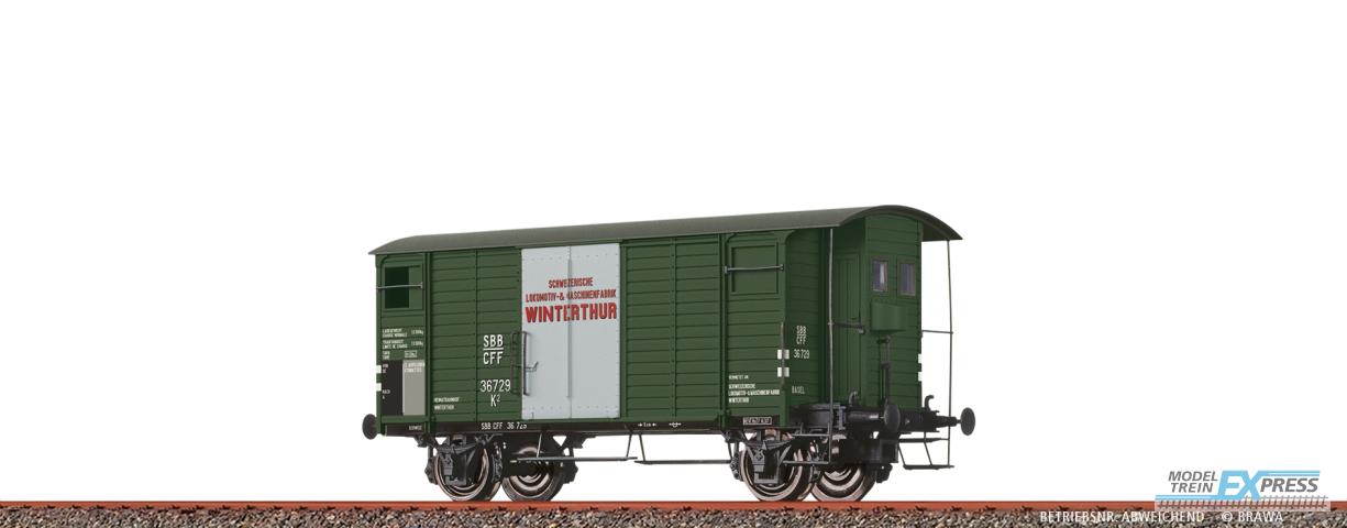 Brawa 50990 H0 Gedeckter Güterwagen K2 "SLM Winterthur" SBB Ep. II