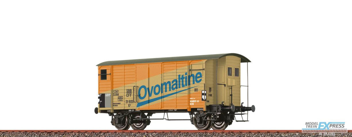Brawa 50992 H0 Gedeckter Güterwagen K2 "Ovomaltine" SBB