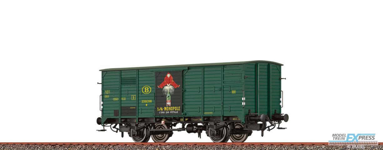 Brawa 50995 H0 Gedeckter Güterwagen "SPA Monopole" SNCB Ep. III