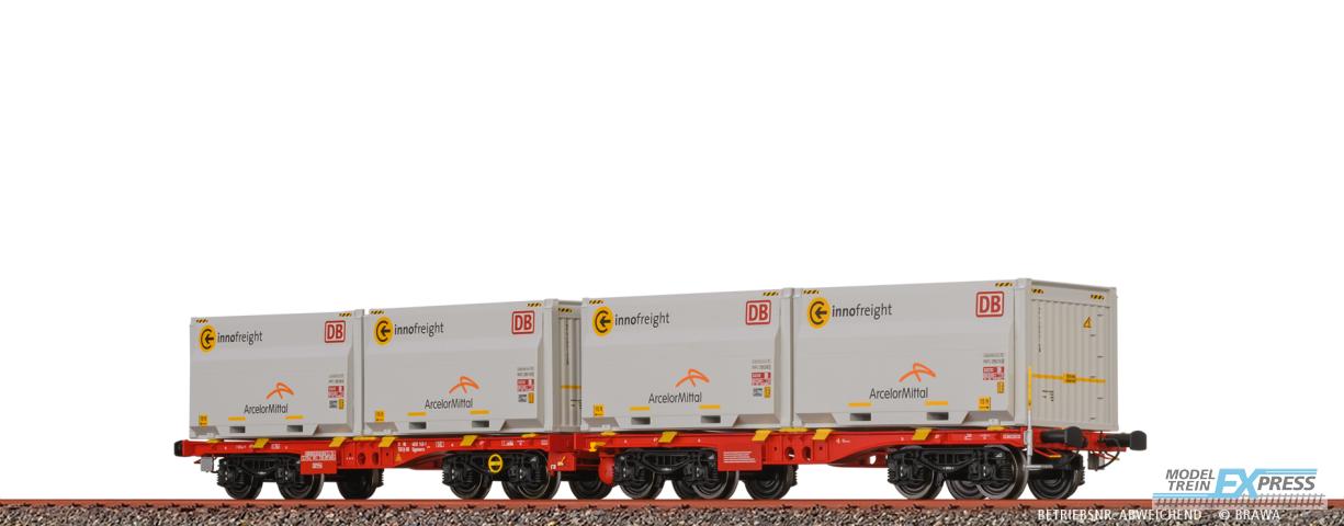 Brawa 51137 H0 Drehgestellflachwagen Sggmmrrs "ArcelorMittal" DB AG
