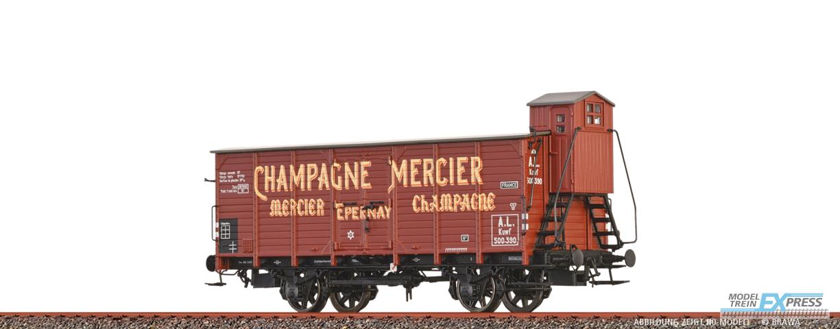 Brawa 67499 N Gedeckter Güterwagen Kuwf "Champagne Mercier" A.L. Ep. II